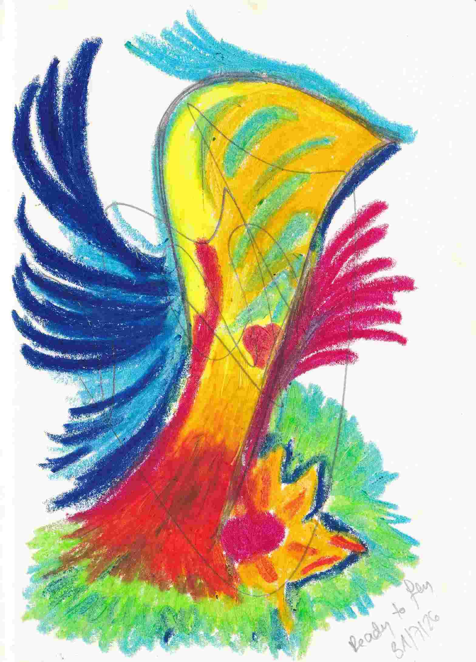 Ready to fly — Mixed Media, 19 × 13.4 cm
